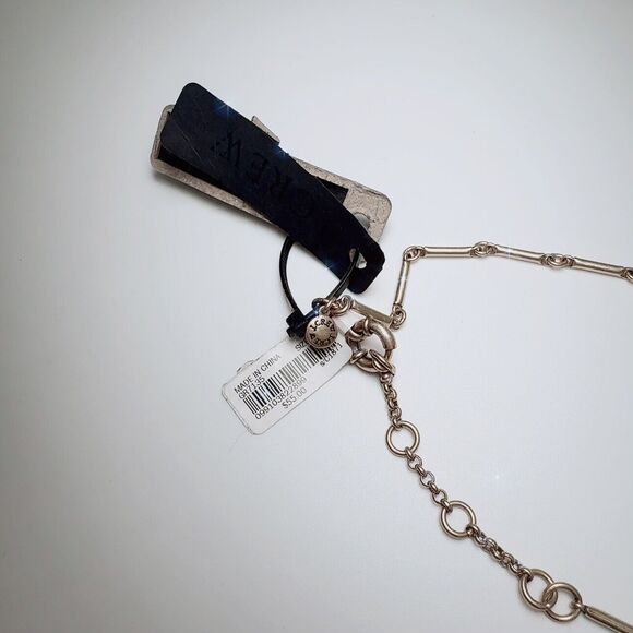 J.Crew Statement Rhinestone Necklace NWT GR7135 Blue Clear Gold Base - Picture 7 of 12